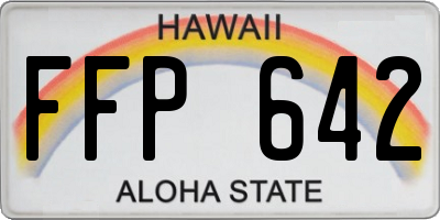 HI license plate FFP642