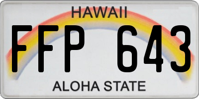 HI license plate FFP643