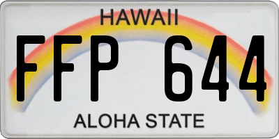 HI license plate FFP644