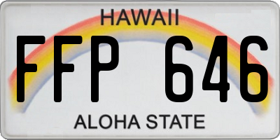 HI license plate FFP646