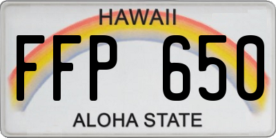 HI license plate FFP650