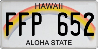 HI license plate FFP652