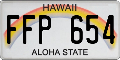 HI license plate FFP654