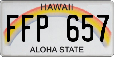 HI license plate FFP657