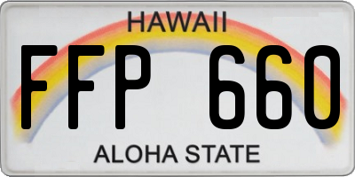 HI license plate FFP660