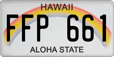 HI license plate FFP661