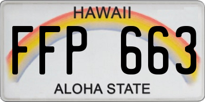 HI license plate FFP663
