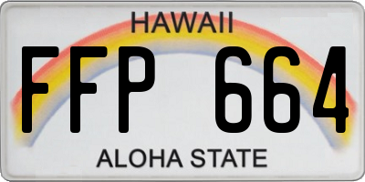 HI license plate FFP664