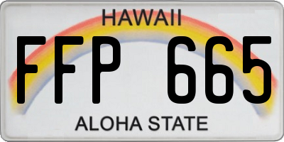 HI license plate FFP665