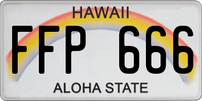 HI license plate FFP666