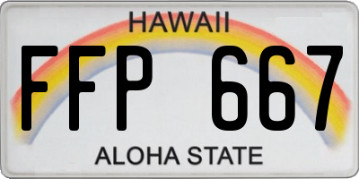 HI license plate FFP667