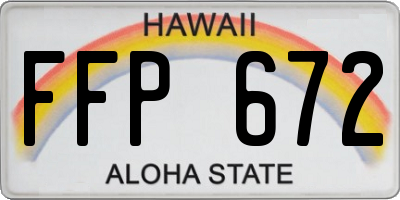 HI license plate FFP672