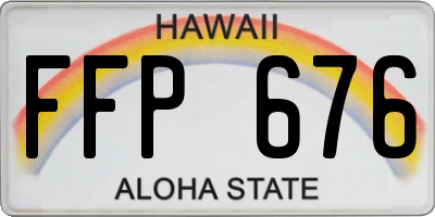 HI license plate FFP676