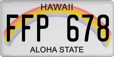 HI license plate FFP678
