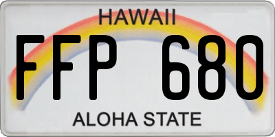 HI license plate FFP680