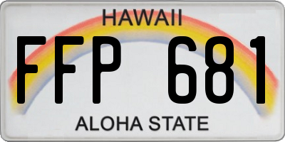 HI license plate FFP681