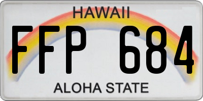 HI license plate FFP684