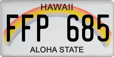 HI license plate FFP685