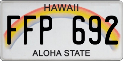 HI license plate FFP692