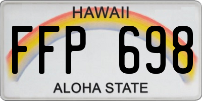 HI license plate FFP698