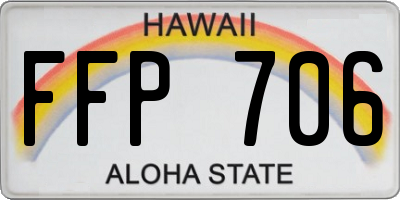HI license plate FFP706