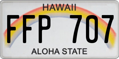 HI license plate FFP707