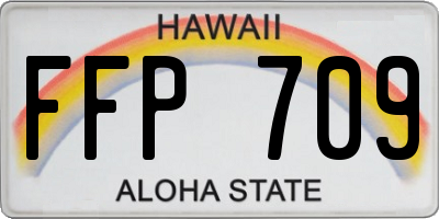 HI license plate FFP709