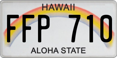 HI license plate FFP710