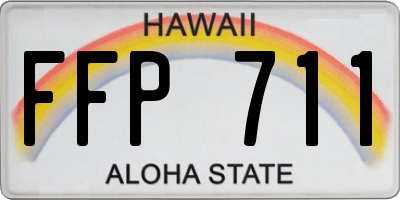 HI license plate FFP711