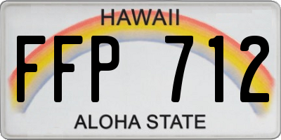 HI license plate FFP712