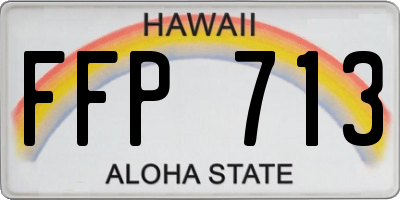HI license plate FFP713