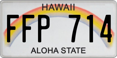 HI license plate FFP714