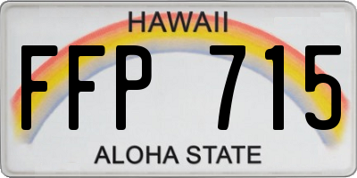 HI license plate FFP715