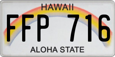 HI license plate FFP716