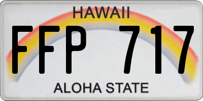 HI license plate FFP717