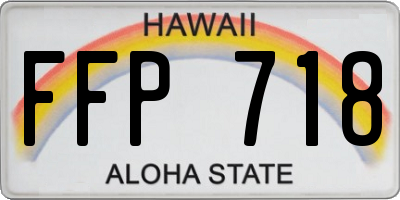 HI license plate FFP718