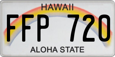 HI license plate FFP720