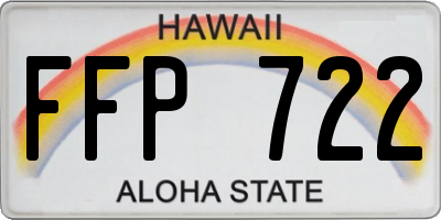 HI license plate FFP722