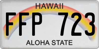 HI license plate FFP723