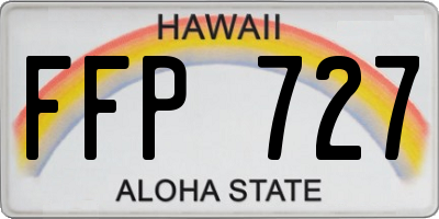 HI license plate FFP727