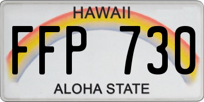 HI license plate FFP730