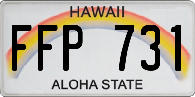 HI license plate FFP731