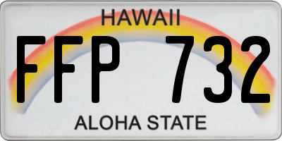 HI license plate FFP732