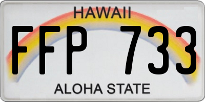 HI license plate FFP733