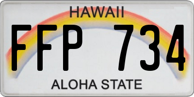 HI license plate FFP734