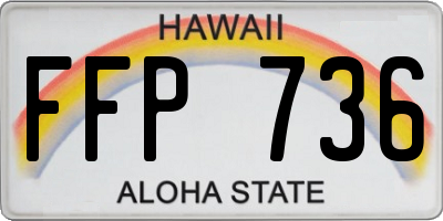 HI license plate FFP736