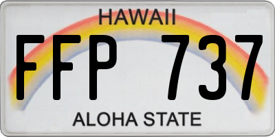 HI license plate FFP737
