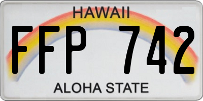HI license plate FFP742