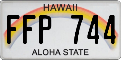HI license plate FFP744