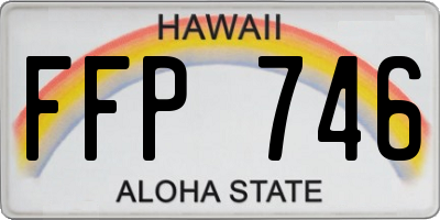 HI license plate FFP746